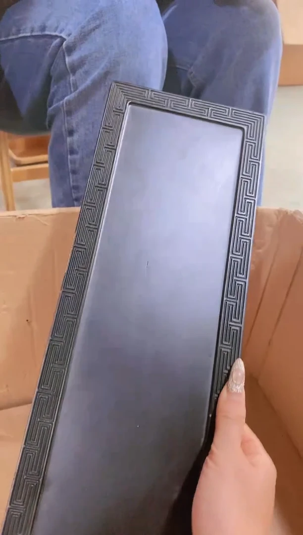 【闪购商品】竹回纹托盘45*15黑色