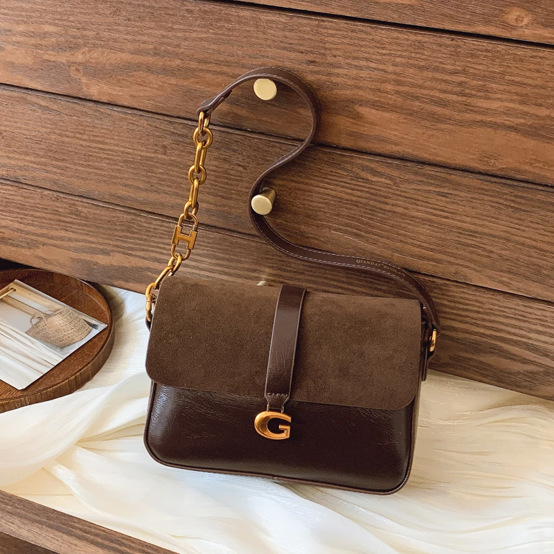 豆腐包时尚百搭斜挎包磨砂单肩包2024新款韩版秋冬ins高档轻奢