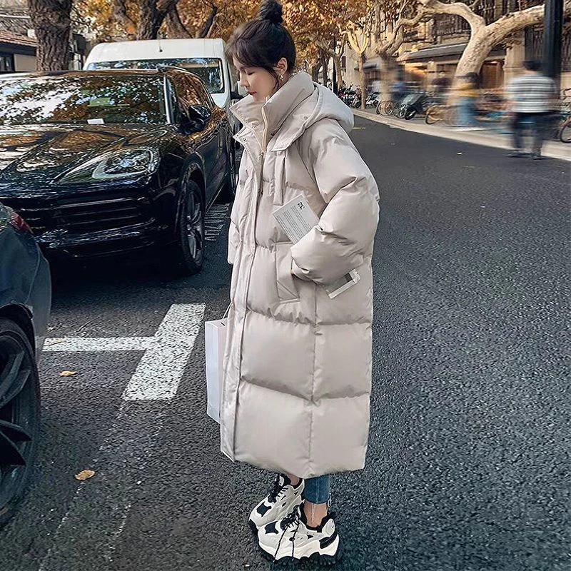 羽绒服2024年新潮棉袄过膝加厚棉服女长款韩系宽松学生羽绒衣外套