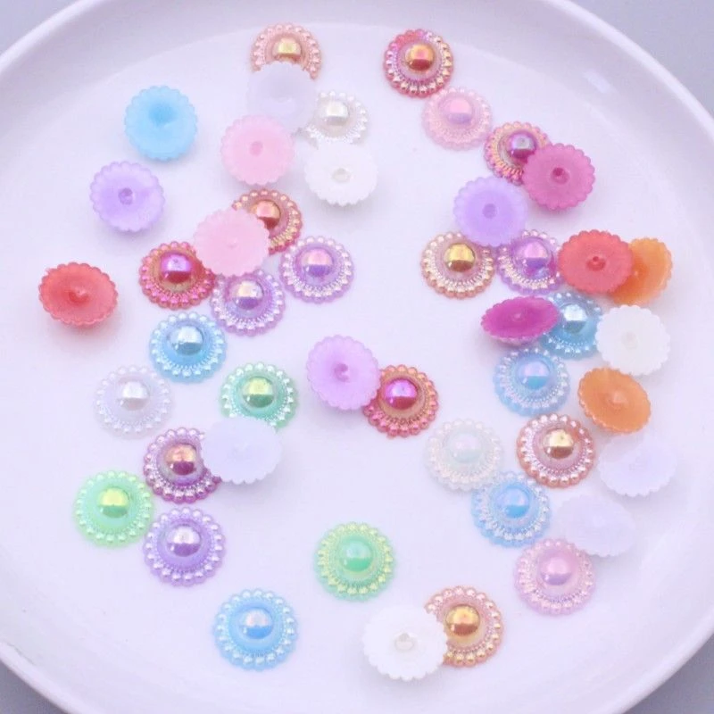 【小草宠粉】幻彩太阳花半面圆手工贴片