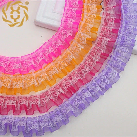 【沐沐专属】买一送一宽2.5双层褶皱蕾丝手工花边节日装扮用品