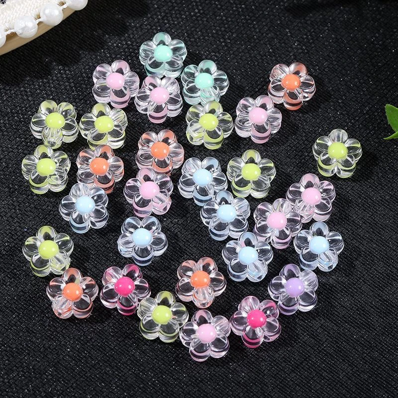 【宝老板】透明花朵珠珍珠手工DIY配饰