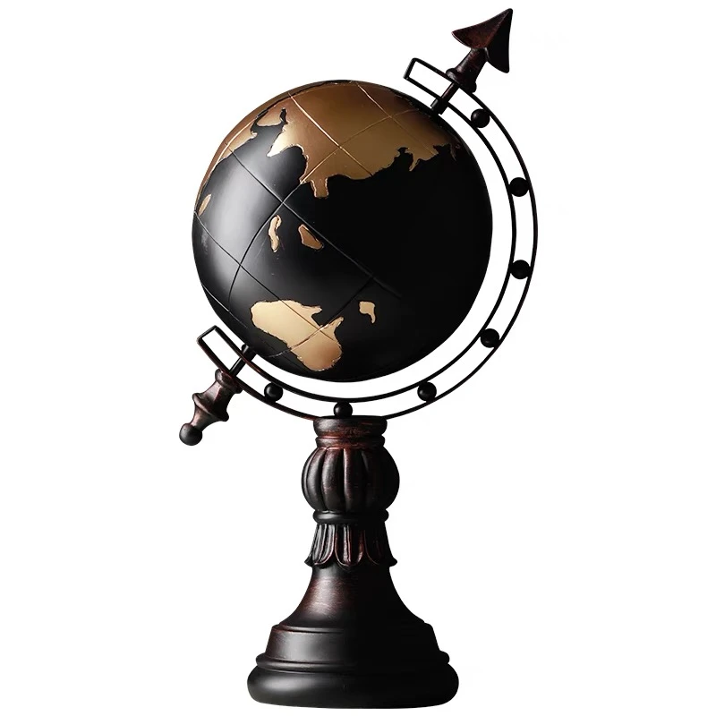 创意北欧风复古摆设地球仪玄关家居书房办公室客厅酒柜装饰品摆件