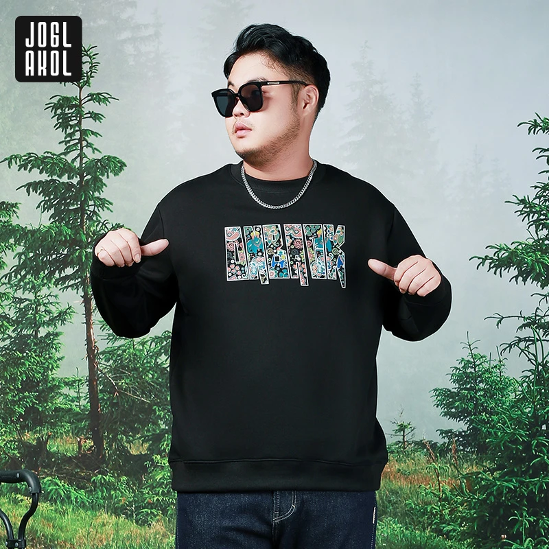 【ANBACK印花卫衣】乔拉格大码男装秋季时尚胖子显瘦休闲长袖卫衣