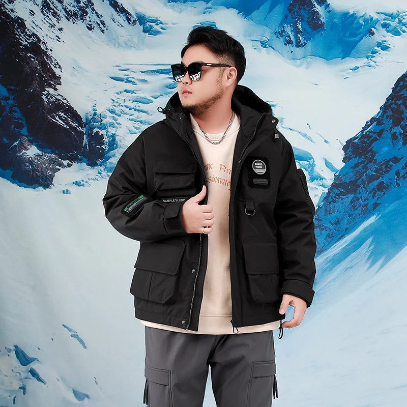 【工装露营羽绒服】乔拉格大码男装冬季时尚宽松户外工装露营羽绒服