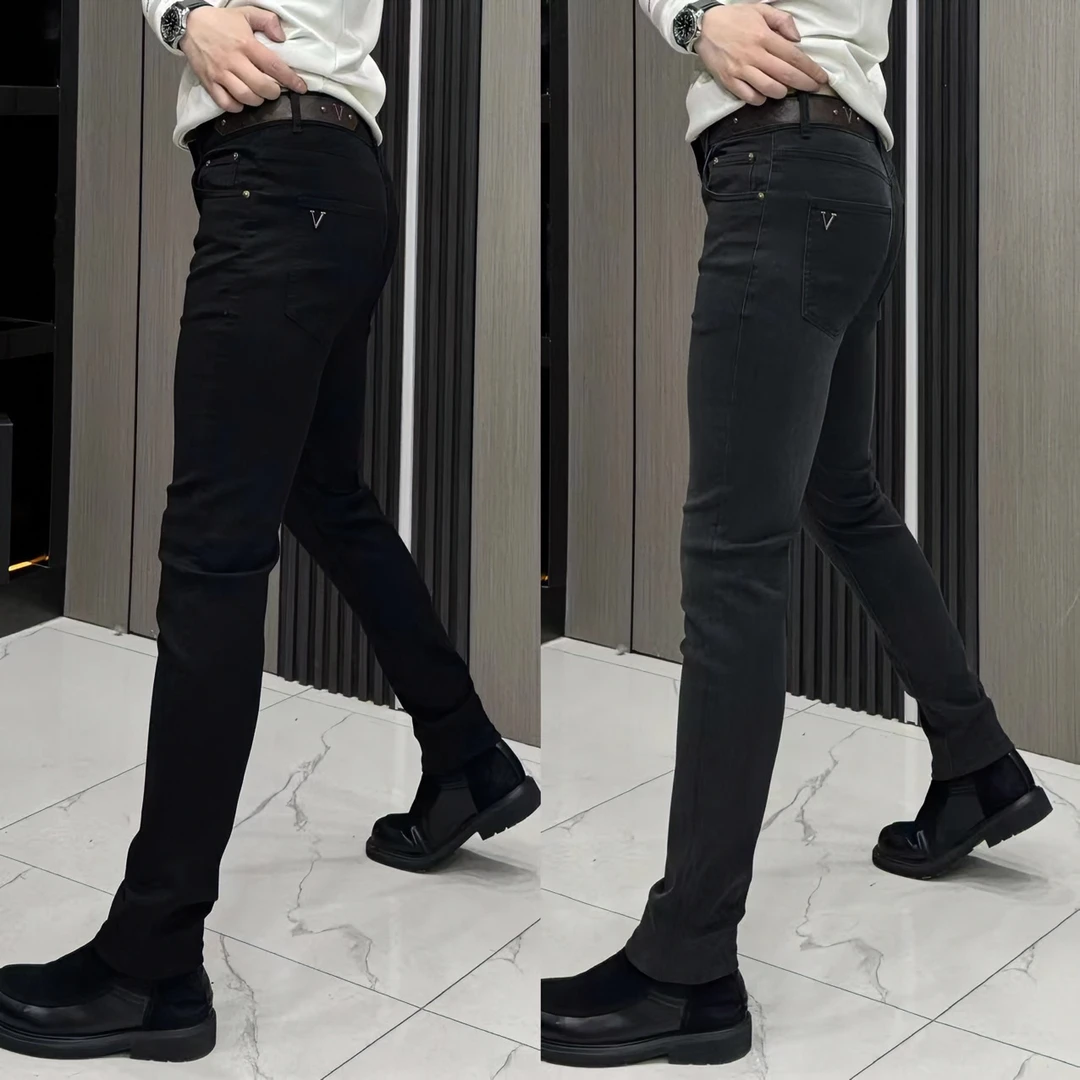 男士高端轻奢秋冬新款显瘦百搭弹力时尚修身高品质潮流牛仔裤F-11