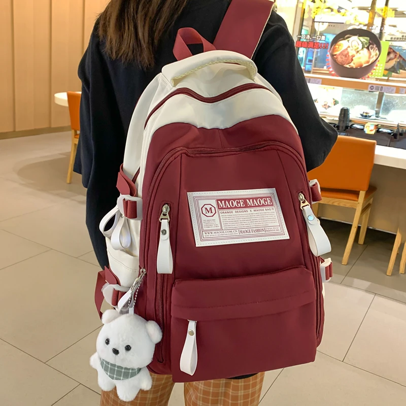 学生双肩包书包初中高中生男女大容量高颜值运动2024新款简约背包