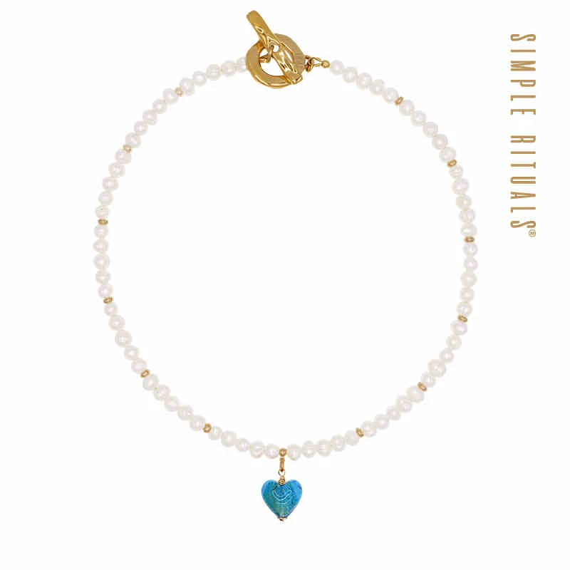 铜合金项链 24新品意大利威尼斯爱心琉璃海洋之心