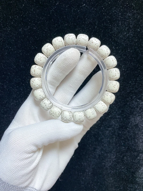 海南料原生态原白12×11老型桶珠双留白侧留白星月菩提