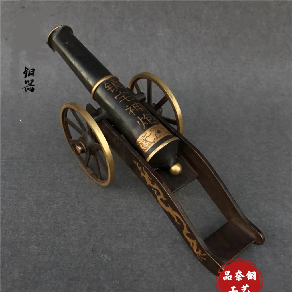 黄铜纯铜实心大炮 神炮 家居装饰品摆件 古玩收藏品