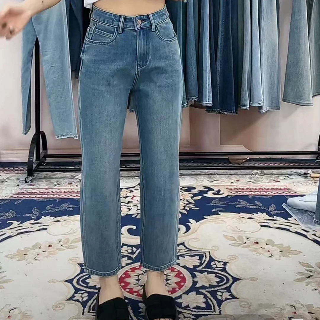 8619 菲西子 汉麻雪醋酸 土耳其 八面弹 夏季百搭法棍管烟裤