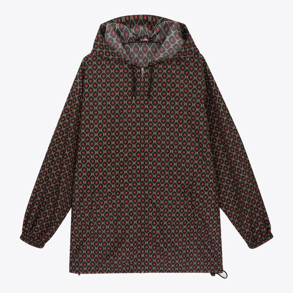 全新未使用 GUCCI/古驰 Gucci古驰满印男士开襟衫连帽薄款外套