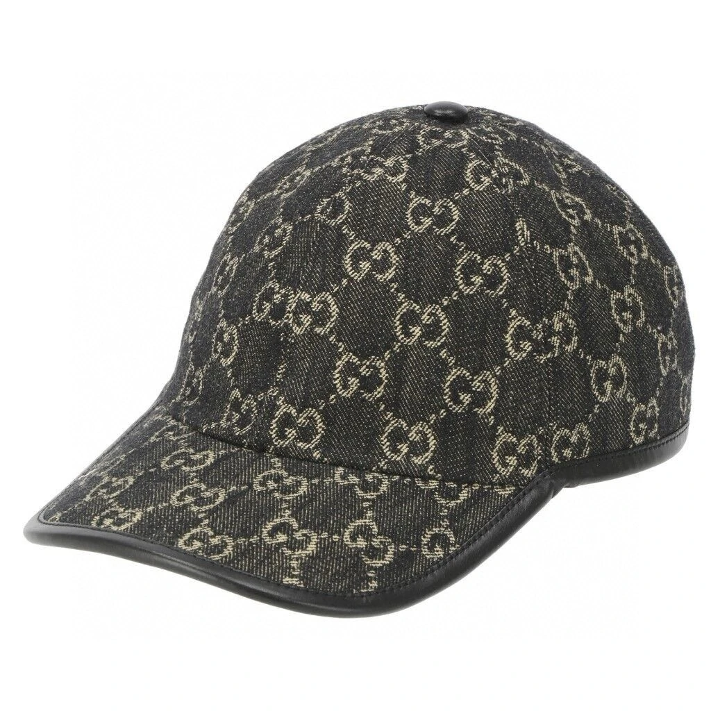 全新未使用 GUCCI/古驰 刺绣双G印花老花舒适棒球帽男女同款