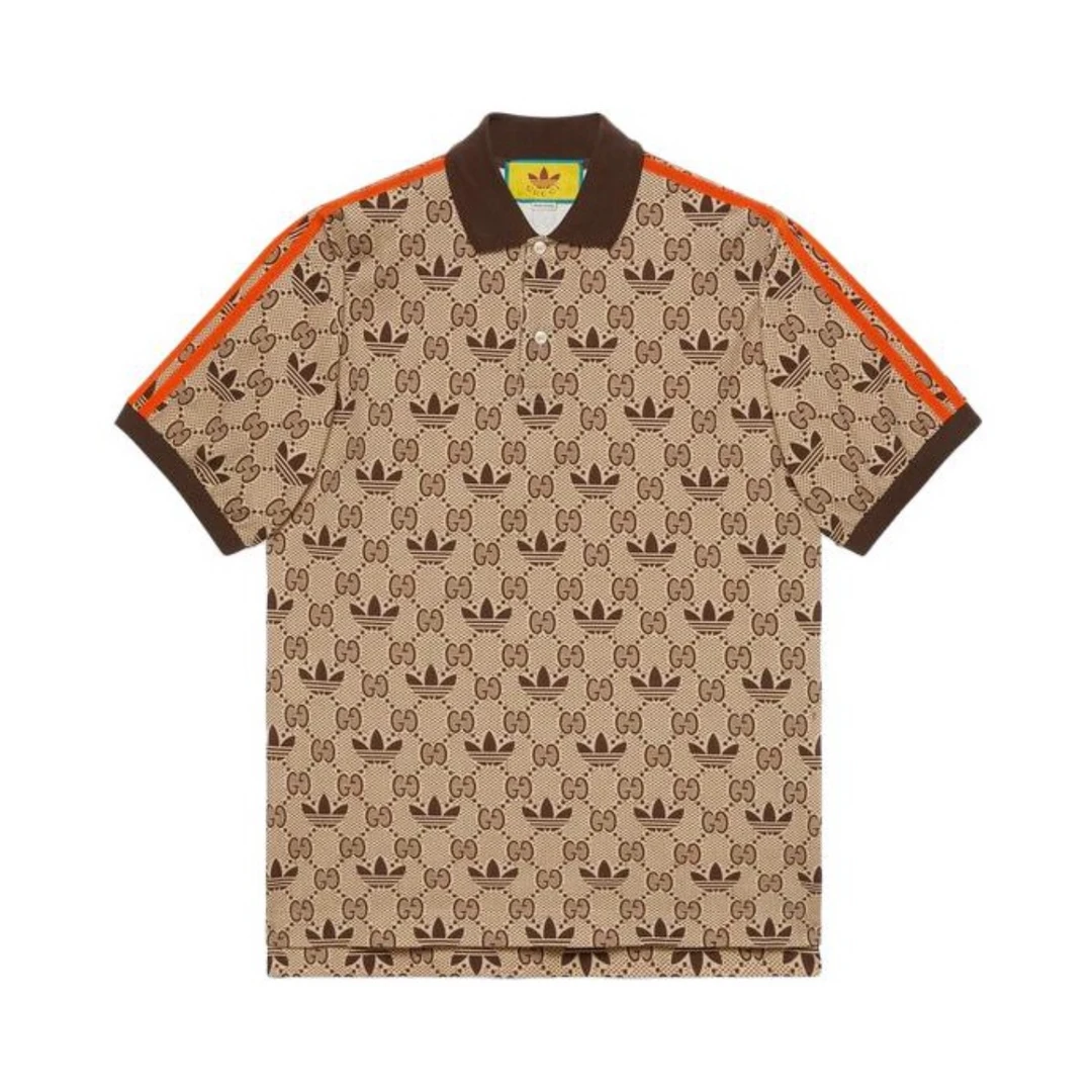 全新未使用 GUCCI/古驰 联名款logo满印Polo衫短袖T恤