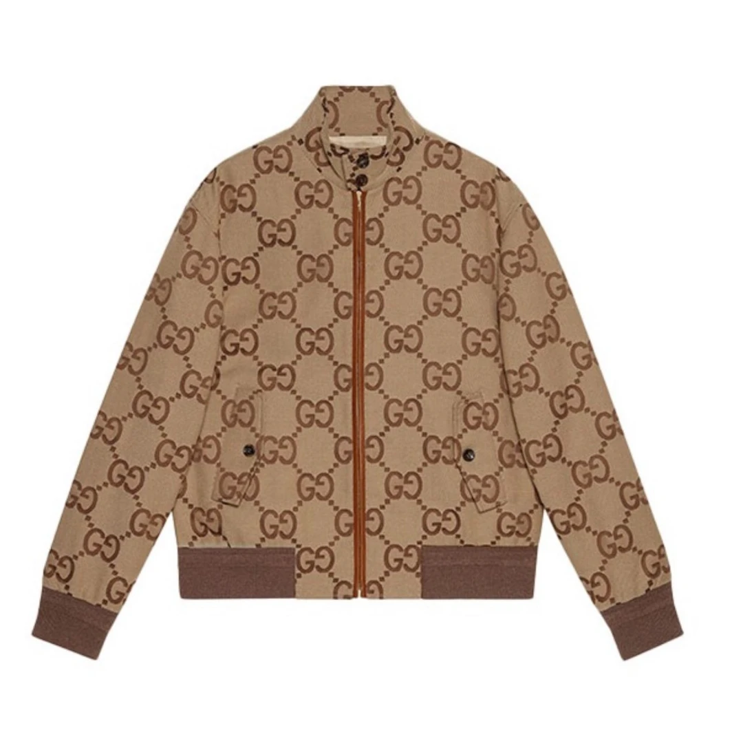 GUCCI/古驰古驰Gucci男士帆布老花满印夹克外套时尚休闲运动