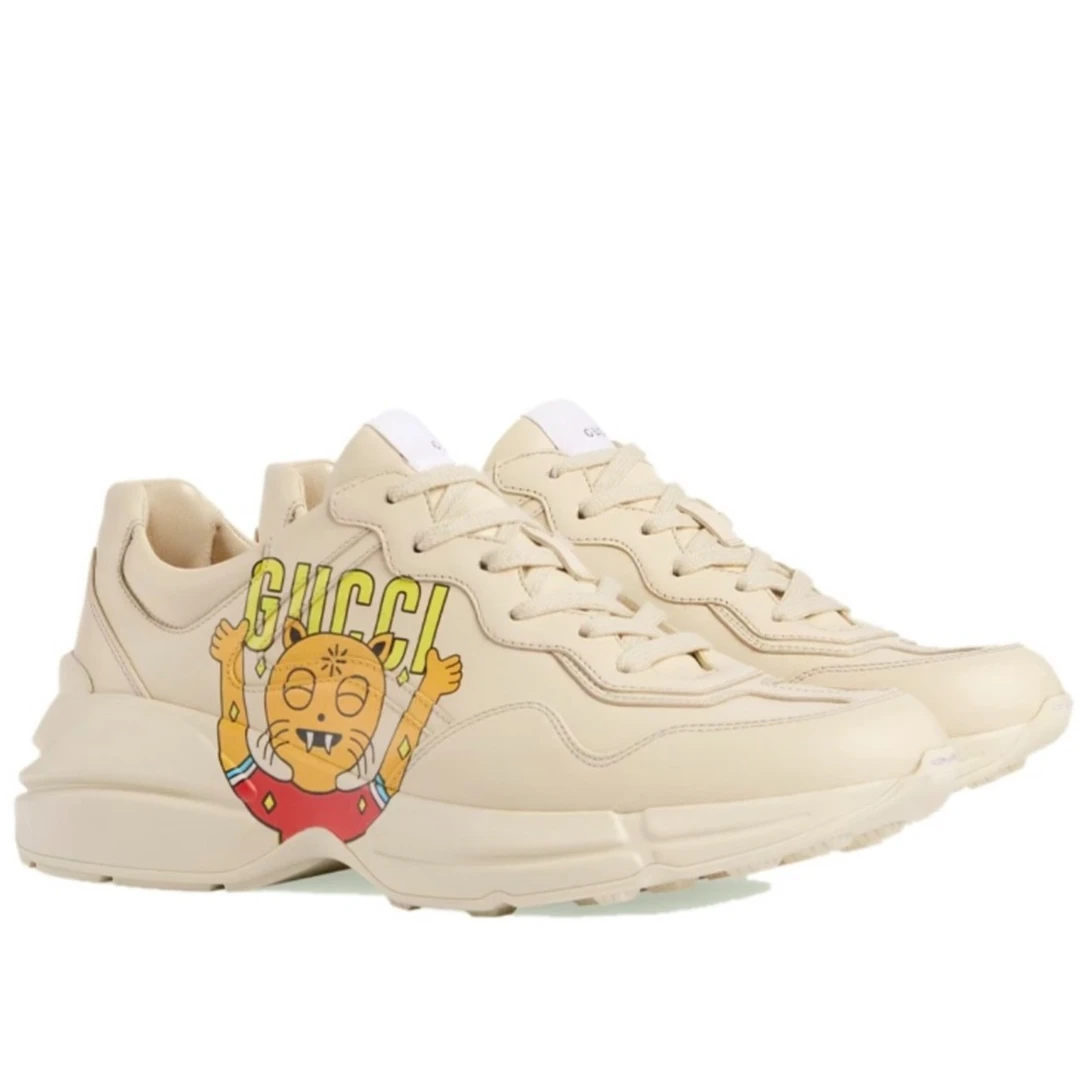 全新未使用 GUCCI/古驰 经典老虎限定款休闲老爹鞋时尚运动鞋复古