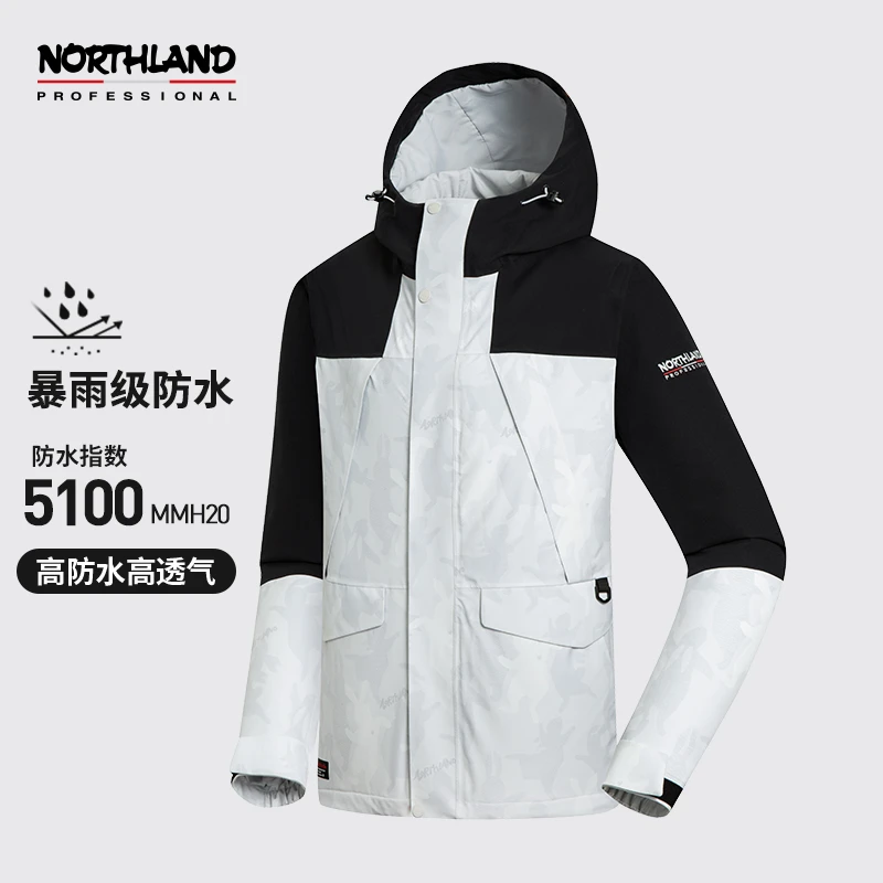 诺诗兰冲锋衣男防水透湿防风防泼水印花兔年百搭新款NWJDT5101S