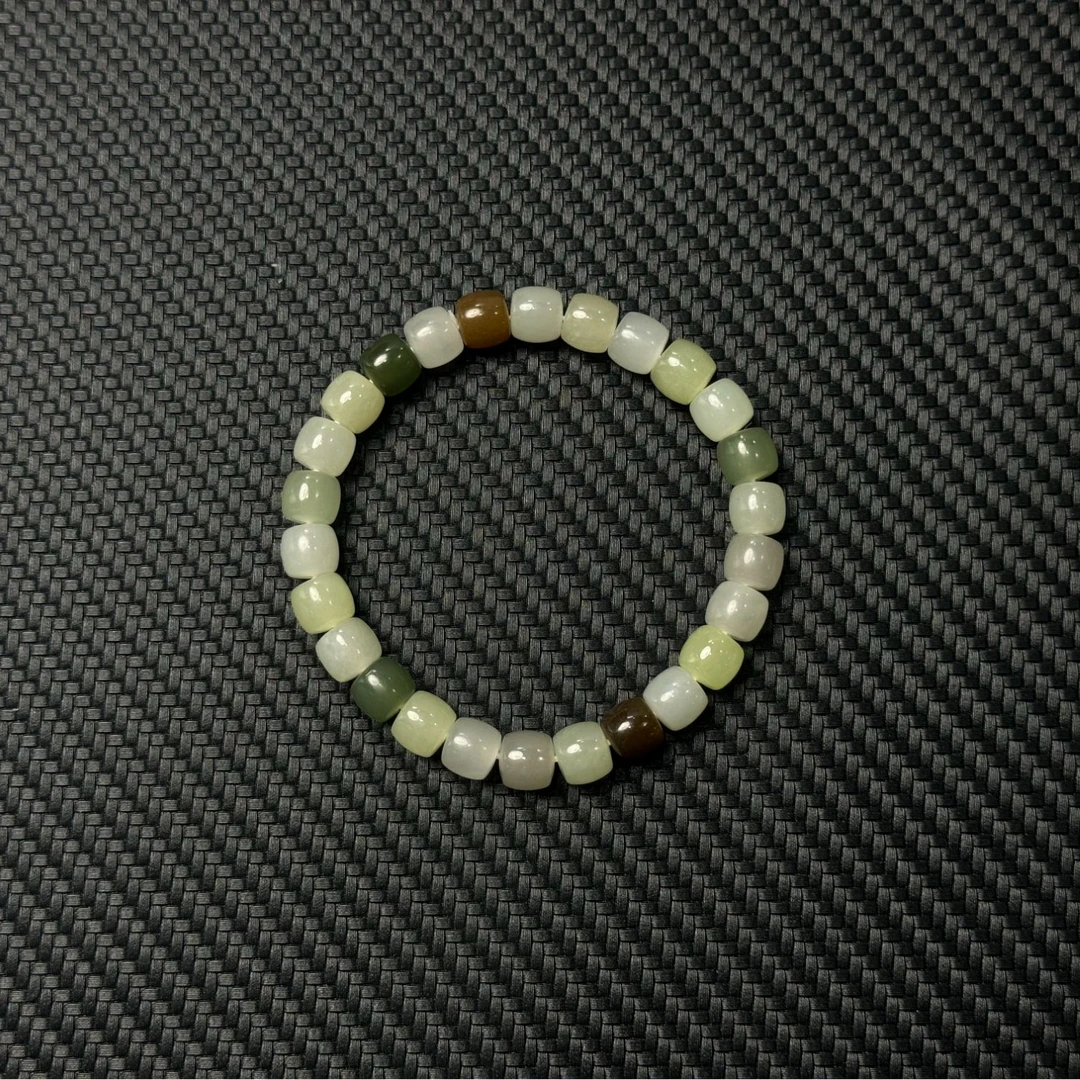 【碧雲珠宝】天然和田玉多宝手串时尚单圈