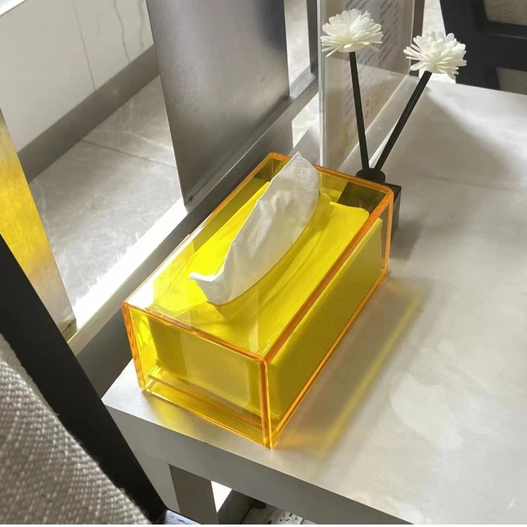 亚克力纸巾盒丨炫透明水波纹ins风客厅高档轻奢创意高级感抽纸盒