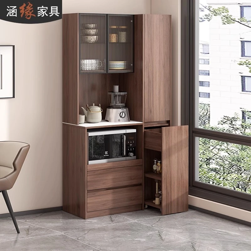 现代简约岩板餐边柜抽拉储物柜一体靠墙客厅茶水柜电器柜7G371