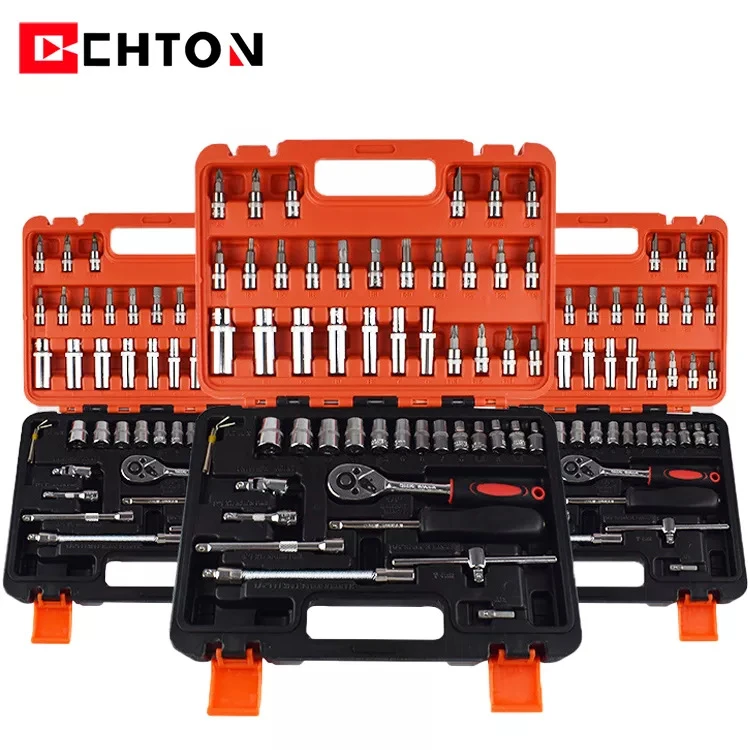 家庭装工具箱棘轮扳手套筒组合汽车摩托车维修工具