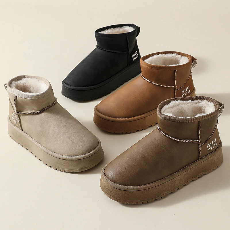 新款加绒保暖舒适雪地靴居家户外雪地靴