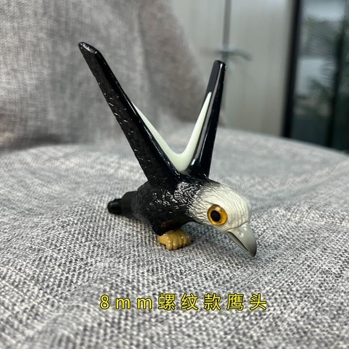 白鲸鹰头前叉鱼竿支架头防滑丫头螺丝款小鸟头8mm螺纹通用型