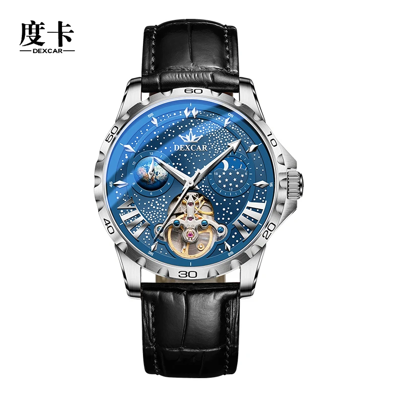 DEXCAR/度卡星辰大海系列男士全自动机械腕表高档轻奢百搭手表