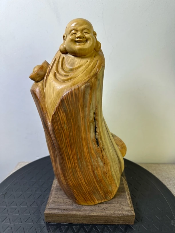 太行崖柏陈化料手工雕刻文玩摆件