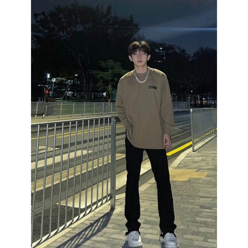 cleanfit牛仔裤男款直筒秋冬季弹力vibe美式加绒裤子显瘦微喇长裤