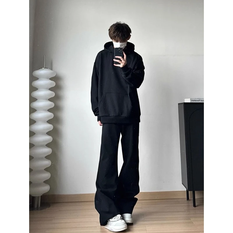 cleanfit黑色弹力修身显瘦牛仔裤男款春秋季美式高街vibe痞帅裤子