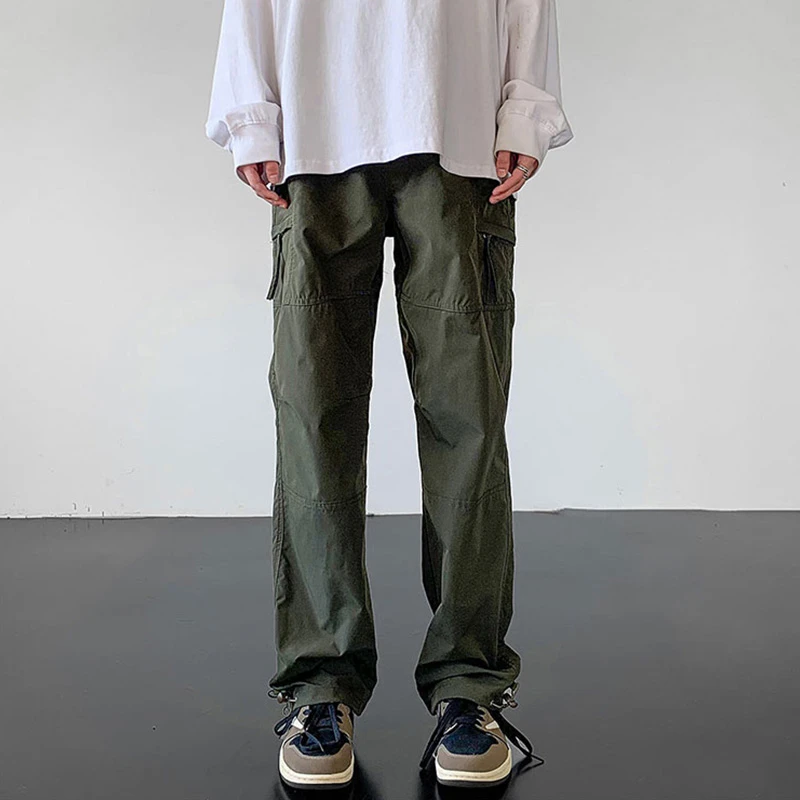 美式机能风工装裤男款夏季薄款户外爬山穿搭休闲裤潮牌直筒登山裤