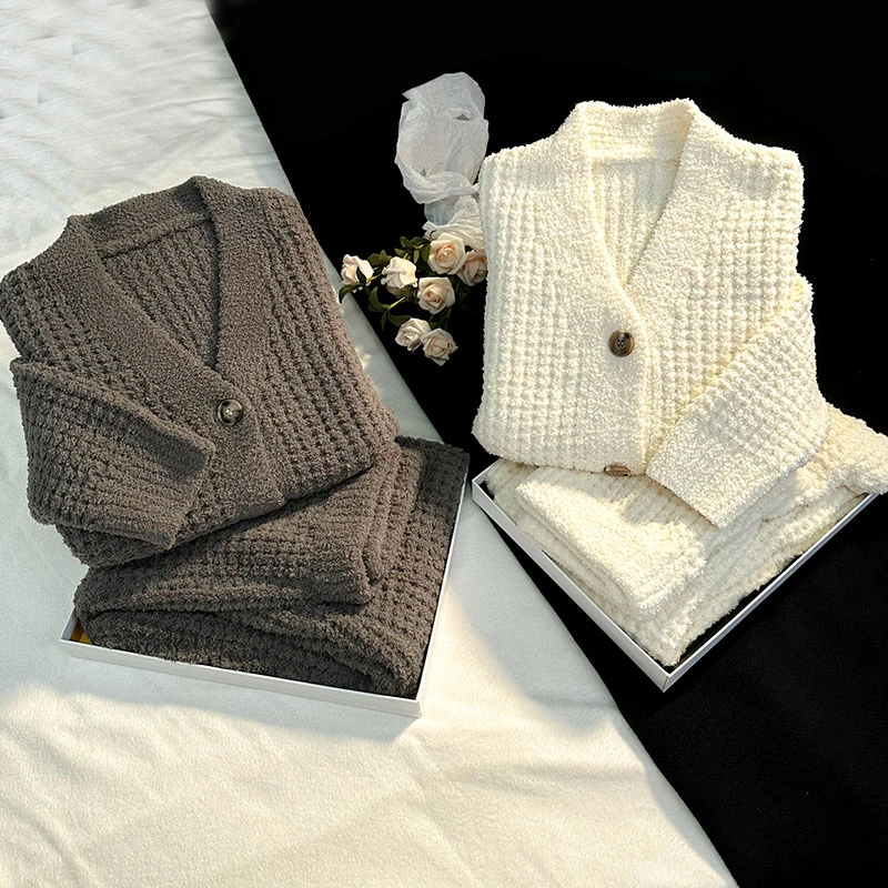 Sifuma/斯服玛《纯色简约》秋冬软绵绵轻奢长袖两件套睡衣家居服