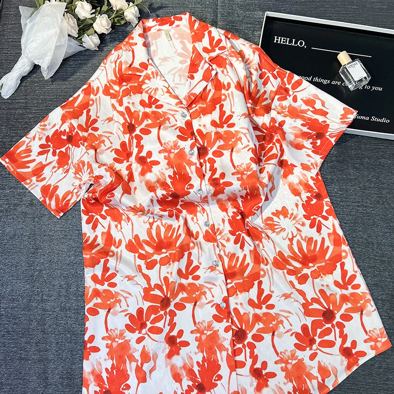 Sifuma/斯服玛《夏威夷风情》睡裙睡衣女夏季高定气质均码睡裙