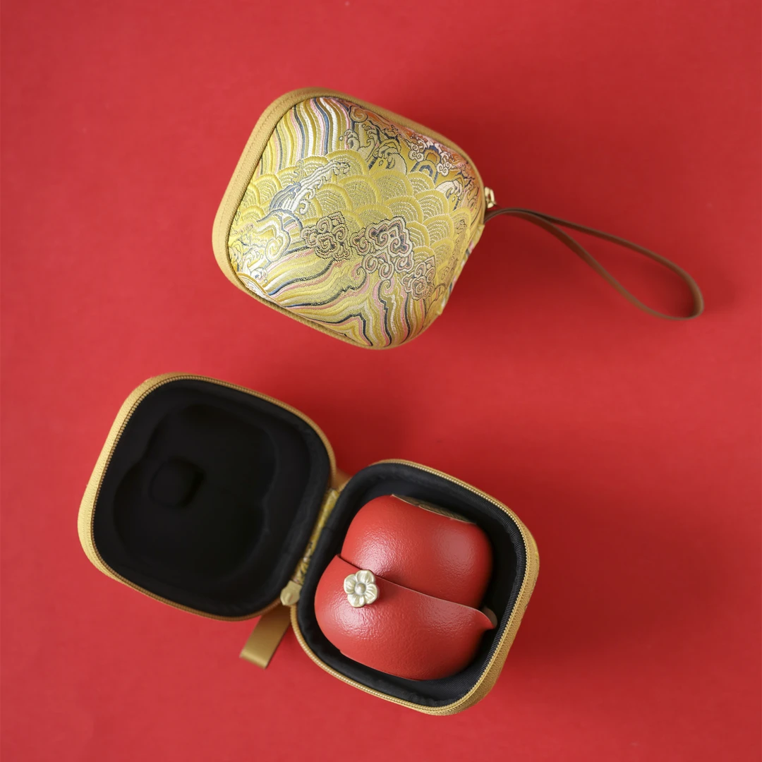 万仟堂家用事事如意快客杯主人杯旅行手工户外陶瓷精致便携式