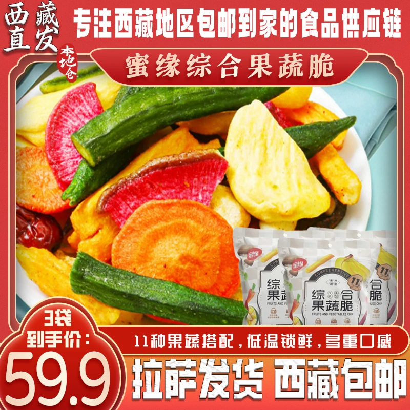 拉萨发货西藏包邮蜜缘11种果蔬营养健康美味可口休闲零食果酥脆