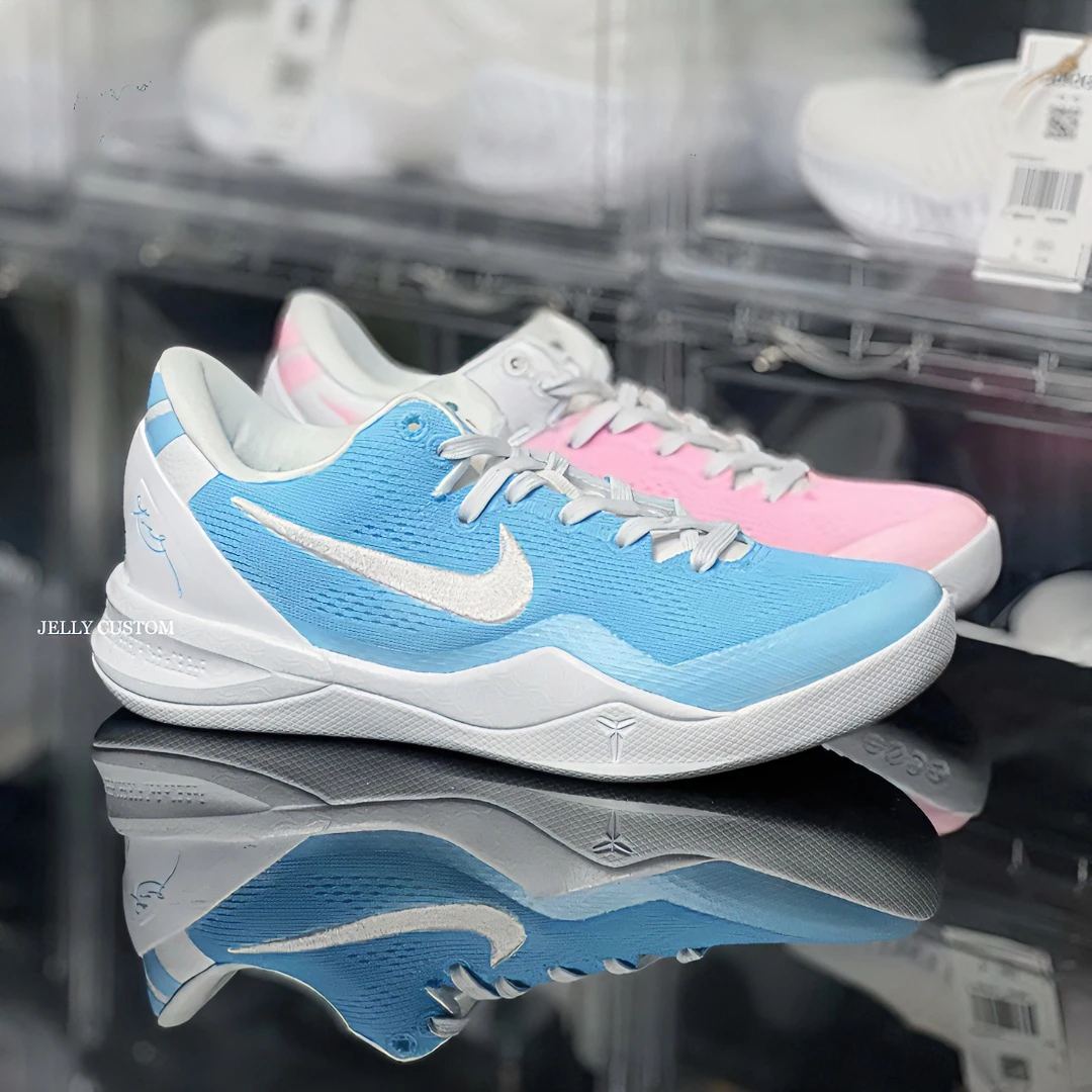 【Jelly 實戰定製】Nike Zoom Kobe8 “蓝粉鸳鸯” 低帮美式定制球鞋
