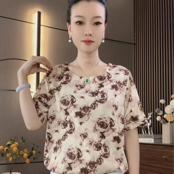 301〖印象玫瑰〗2025新款时尚遮肉显瘦衬衫上衣洋气百搭