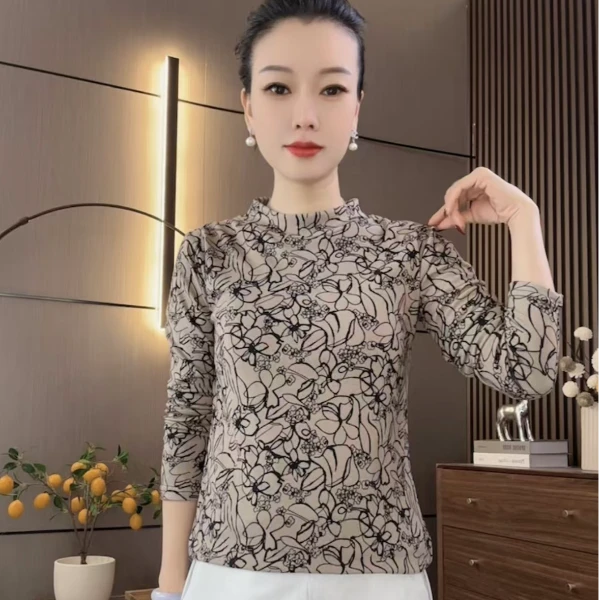 〖B110〗秋冬新款时尚遮肉显瘦打底上衣洋气百搭