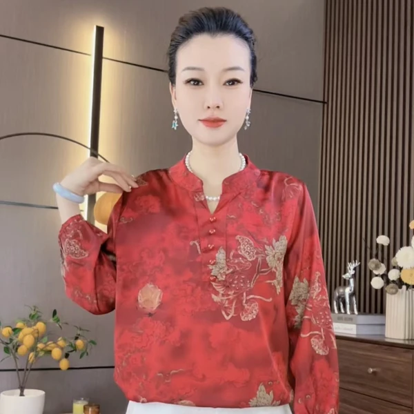 〖闭月羞花〗2024新款时尚遮肉显瘦衬衫上衣洋气百搭