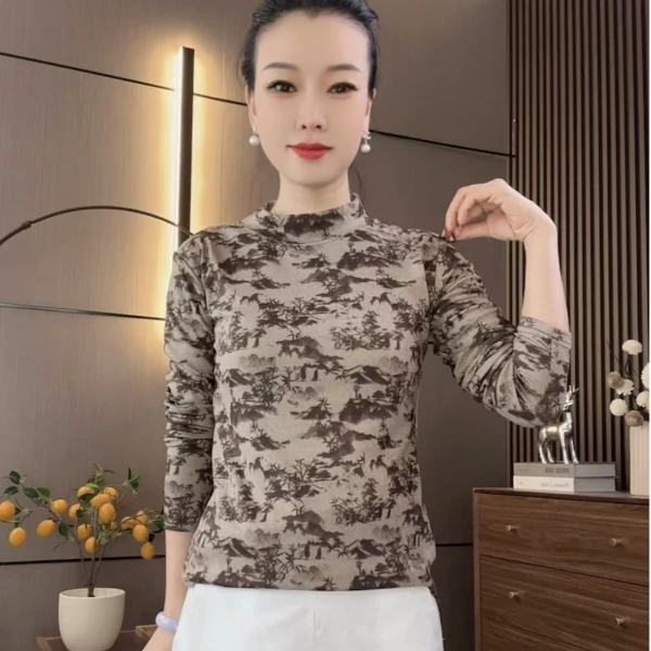 〖B109〗秋冬新款时尚遮肉显瘦打底上衣洋气百搭