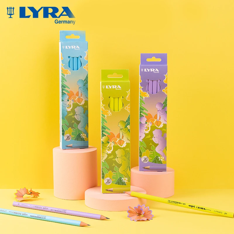 德国练字艺雅天琴小天使彩色铅笔小学生用HB铅笔三角杆文具2b规格