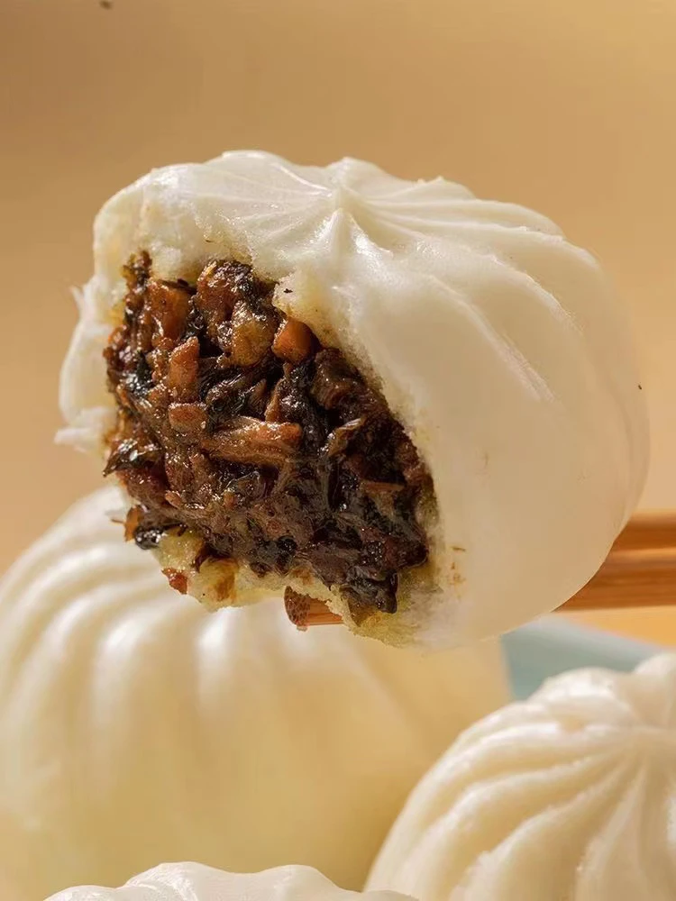 【顺丰包邮】客家梅菜肉包子早茶点心早餐12个包子营养净含量