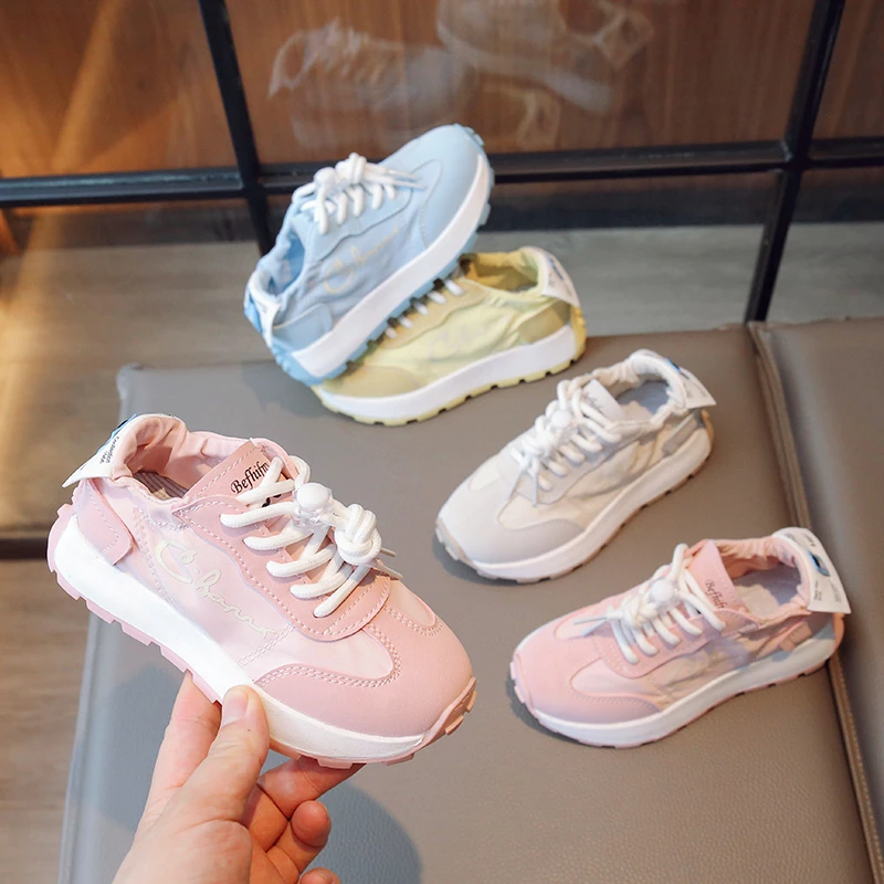 儿童运动鞋女网面2025秋季新款女童老爹鞋透气小女孩时尚阿甘鞋潮