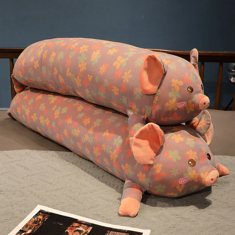 三层纱猪猪长条抱枕女生床上侧睡夹腿枕头卧室睡觉大靠枕床头靠垫