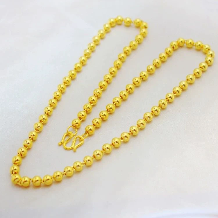 合金项链 卡4mm光珠项链