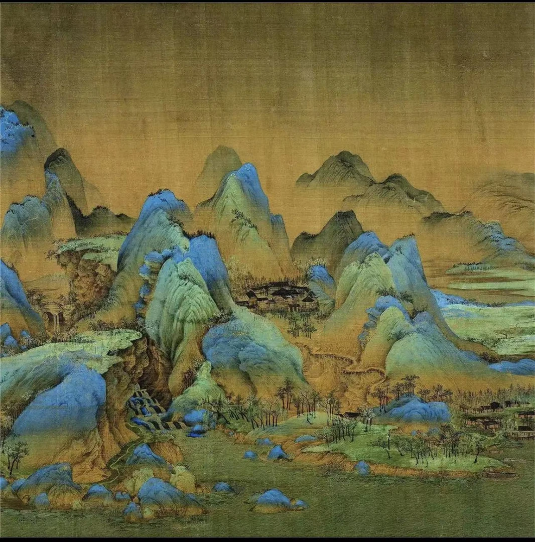 龘龖書畫院—秋夕飞瀑 国画