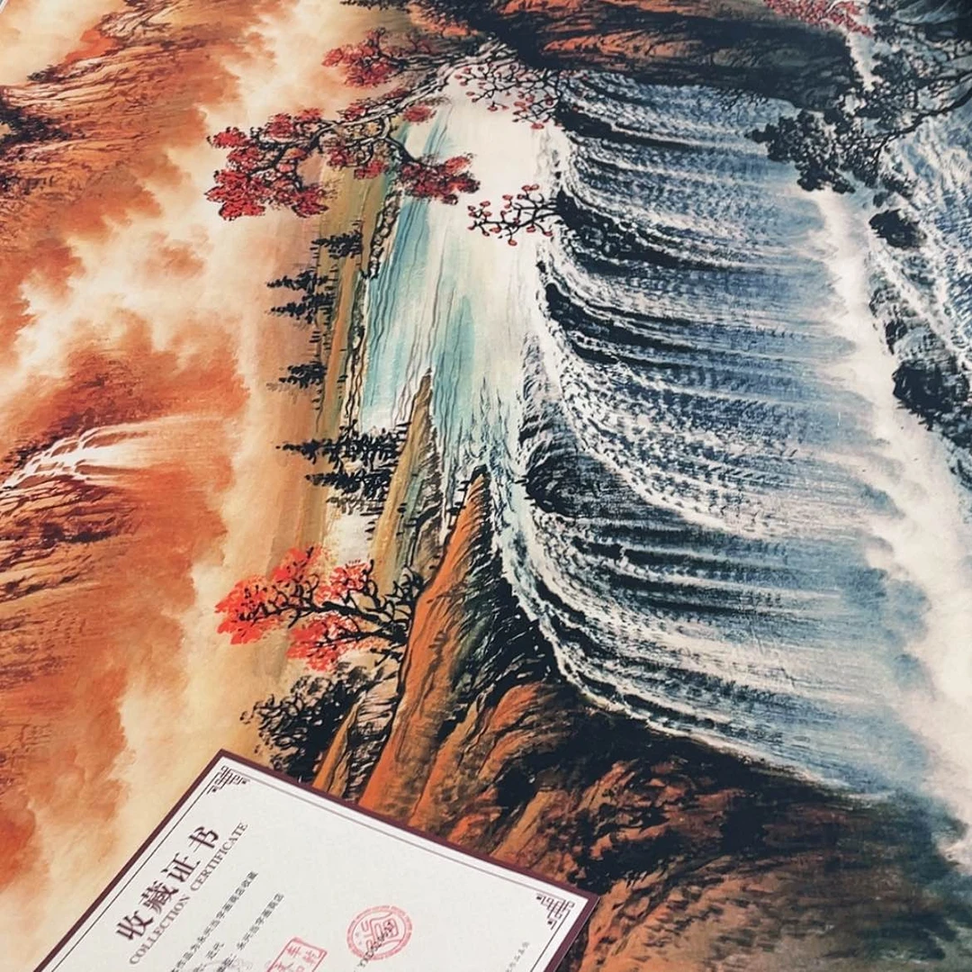 【闪购商品】绘画秋溪飞瀑