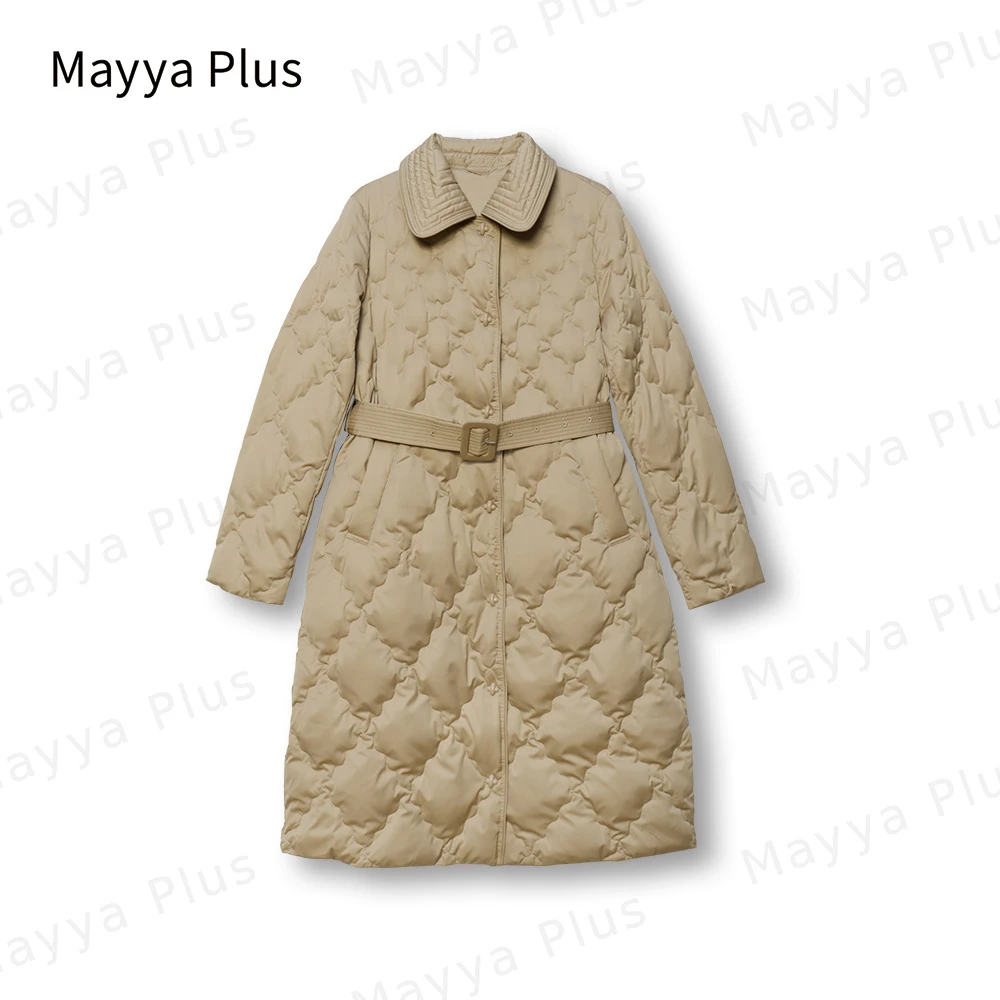 【高奢羽绒】Mayya Plus时尚新品气质显瘦百搭轻暖感羽绒服32346001