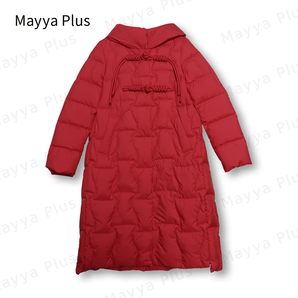 【国风羽绒】Mayya Plus时尚新品气质显瘦遮肉轻暖感羽绒服32346005